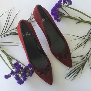 Vintage Stuart Weitzman Red Kitten Heels